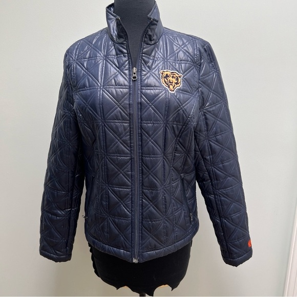 Women’s Chiacago Bears NFL puffer quilted Jacket size medium - Picture 1 of 6
